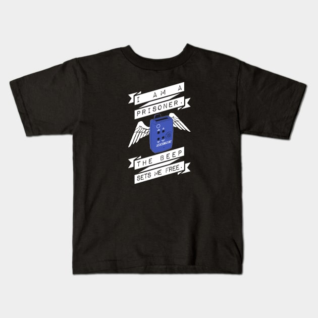 The Beep Sets Me Free Shot Timer Kids T-Shirt by erock